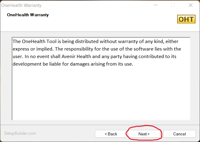 OneHealth Tool (OHT) Warranty