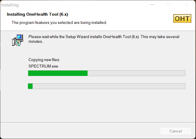 OneHealth - Installation Progression
