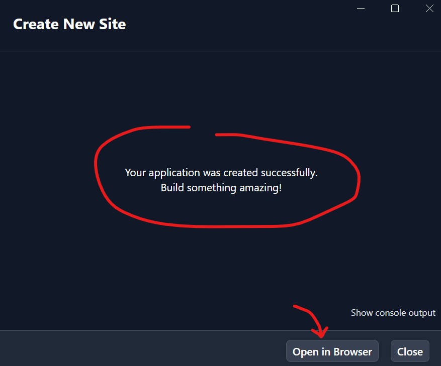 Completed installation of a Laravel project in Herd