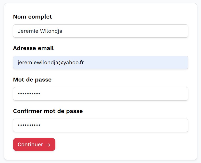 Création d'un compte dans Sango24